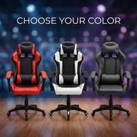 Chaise de jeu ergonomique en cuir AOR Industrial avec base oscillante, accoudoirs inclinables et réglables pour le bureau, l'ordinateur et l'e-sport
