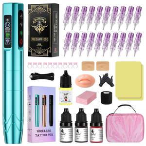 Máquina de tatuaje inalámbrica de alta calidad, Motor multifunción sin tarjeta, conjunto completo, <span class=keywords><strong>Kit</strong></span> de máquina profesional de doble batería - Product Image 5