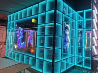Panneau en verre trempé Infinity Mirror Floor Effet 3D LED Dance Floor Infinity Mirror Signs For Bar Party Store Décoration murale