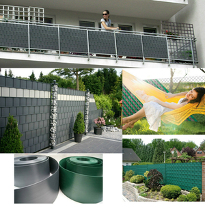 LIYUAN Bande de protection PVC pour clôture, film occultant rigide <span class=keywords><strong>RAL</strong></span> <span class=keywords><strong>7016</strong></span>, gris <span class=keywords><strong>anthracite</strong></span> foncé, 19 cm x 26 m - Product Image 1