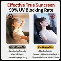 Película Polarizada para Ventanas de Automóviles con Protección UV, 99% Anti-UV, Alto Rechazo de Calor, Color Marrón Oscuro, Nano PET de 2 Mil