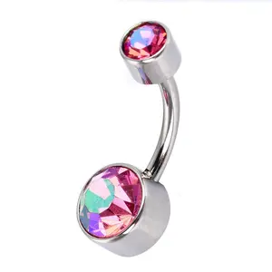 Rvs Belly Rings Push Pin Nikkel Gratis Belly Button Rings