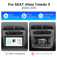 Junsun Radio de Auto con CarPlay de 9 Pulgadas para Seat Altea 2007, Android Auto, GPS, Navegación para Seat Altea 2004-2015, Autoradio Multimedia