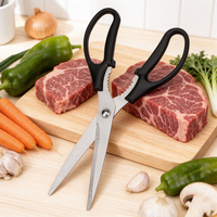Ciseaux de cuisine multifonctionnels en acier inoxydable de 5 pouces pour barbecue industriel, ultra-affûtés, écologiques en PP, pour la maison et l'extérieur