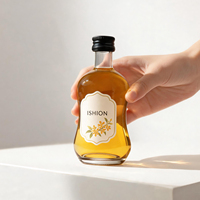 Mini Botellas de Licor Vacías Recargables con Acabado Mate para Tequila, Botella de Vino de Vidrio de 50 ml con Tapa de Rosca y Tapa de Aluminio