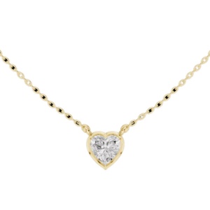 Custom 18K Gold DEF VVS Heart Cut Lab Grown Diamond Pendant <b>Necklace</b> Lab Diamond Chain IGI - Product Image 1