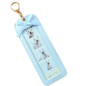 Korean style PU <b>leather</b> pet photo <b>keychain</b>, cute long four-grid DIY photo clip, couple photo pendant - Product Image 4