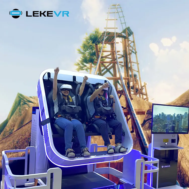 Leke VR สำหรับเด็กเก้าอี้โรงหนังบินได้360 VR เครื่องจำลองการเคลื่อนไหว9D 720องศา