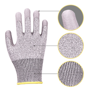 XINGYU Protección en el lugar de trabajo 13G Guantes de PU HPPE PU Guantes de mano resistentes a cortes Guantes de trabajo de seguridad resistentes a Cortes - Product Image 3