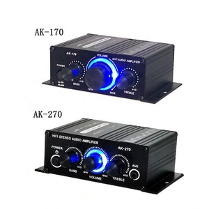 Amplificador HIFI AK-170 AK-270, Canal 2.0, 200W, 12V, 2A, Sonido Estéreo, Bajos y Agudos, para Sistema de Sonido de Cine en Casa - Product Image 3
