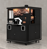 Robot de café commercial Funkyplay Cobot, service 24h/24 sans personnel, impression de latte, distributeur automatique de café, acier inoxydable, nettoyage automatique