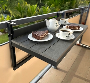 Vendita calda in polonia rettangolo regolabile in altezza <span class=keywords><strong>pieghevole</strong></span> balcone tavolo con tubo di acciaio supporto per balcone <span class=keywords><strong>ringhiera</strong></span> - Product Image 6