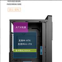 Boîtier d'ordinateur de bureau M5 en gros avec poignée portable, panneau latéral en acrylique (non-verre), châssis ATX, double USB 3.0, prend en charge les GPU de 250 mm