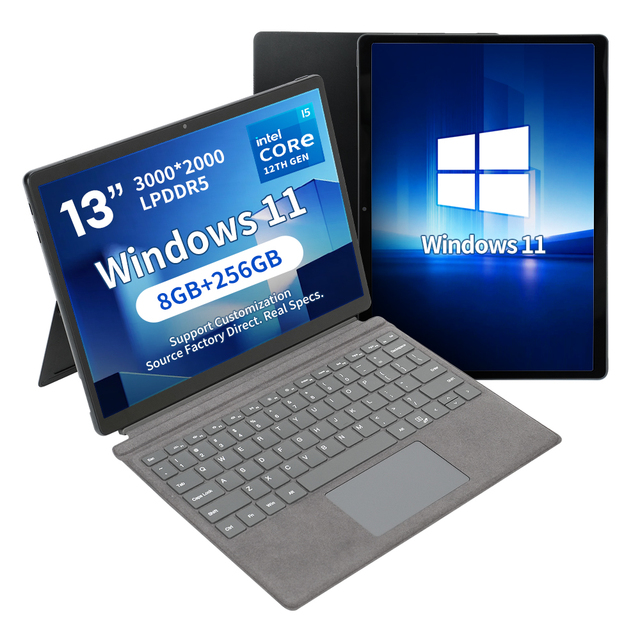 China Supplier Factory 13 Inch 2 in 1 Window Tablets 8gb+256gb CPU I5 I7 Tablet Pc With Keyboard