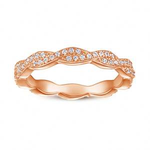 Joyería de moda delicados Anillos de Compromiso de Plata de Ley 925 para mujer anillo de dedo de circón - Product Image 6