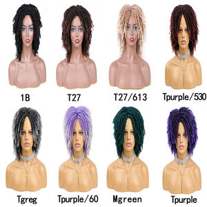 Recién llegado, pelucas torcidas cortas <span class=keywords><strong>para</strong></span> mujeres y <span class=keywords><strong>hombres</strong></span> negros, <span class=keywords><strong>trenzas</strong></span> de ganchillo de 6 pulgadas, rastas, peluca sintética rizada <span class=keywords><strong>Afro</strong></span> - Product Image 6