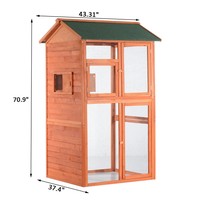 Bois Petite Animalerie Grand Extérieur Volière Cage À Oiseaux Avec Nichoir
