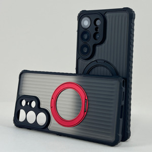 Cover Magnetica per Cellulare con Supporto Girevole, Effetto Pelle Smerigliata, Custodia 17 Pro Max, Ingrosso per Samsung S26 S25 Ultra - Product Image 3