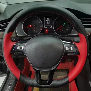 Cubierta de volante de coche DIY para Volkswagen VW Golf 7 Mk7 nuevo Polo <span class=keywords><strong>Jetta</strong></span> Passat B8 cubierta de volante accesorios de coche - Product Image 2