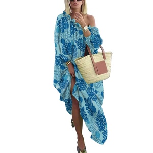 Popolare abito da donna con stampa su richiesta stile hawaiano personalizzato <span class=keywords><strong>Ulu</strong></span> lascia stampe in tessuto taglie forti abiti Casual da donna - Product Image 2