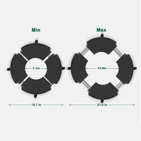 Chariot à plantes robuste, capacité de 440 lb, support à plantes réglable sur roulettes, chariot à roulettes avec roues