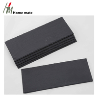 Assiettes rectangulaires en ardoise noire naturelle, 50x15cm, stocks en usine, pour la vaisselle de Restaurant