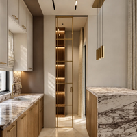 Fabrication sur mesure de cuisine compacte de haute qualité avec charnières à fermeture amortie, écologique et personnalisable, armoire de cuisine, plan de travail