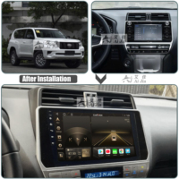 Aijia Android Autoradio pour 2018-2020 TOYOTA PRADO 10.1 pouces Headunit Double Din 8 Core Quad Car Stereo GPS Navigation Car Radio
