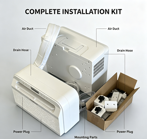 เครื่องปรับอากาศแบบติดผนัง Airwens 5000BTU สำหรับใช้งานภายนอกอาคาร ใช้สารทำความเย็น R290 ไม่ต้องติดตั้งซีลหน้าต่าง ประสิทธิภาพสูงสำหรับใช้ในครัวเรือน จัดจำหน่ายโดยตรงจากโรงงาน - Product Image 2