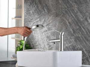 Robinets mitigeurs de lavabo en acier inoxydable 304, lever le robinet de lavabo à trou unique, robinet de lavabo <span class=keywords><strong>avec</strong></span> <span class=keywords><strong>douchette</strong></span> de bonne qualité - Product Image 2