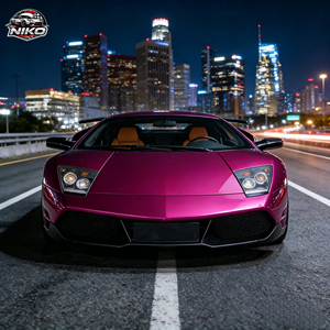 Film NIKO - Vente Flash - Film de protection intégral pour voiture - PET - Rose rouge clair - Film de protection pour voiture - Autocollant de voiture changeant de couleur - Product Image 1