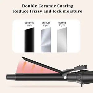 Curling Irons Waver Curling Wand Ceramic Tourmaline Hair Curler Dual Voltage Curlers Waves Hair Wand 3/4 Inch