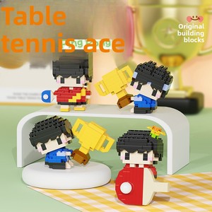 Creative Decorations Souvenir Gift Micro Building <strong>Blocks</strong> Kids Sports Star Action Figures Table Tennis Bats New Design Model Toy - Product Image 3