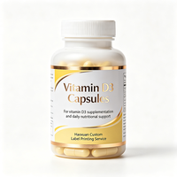 Étiquettes de bouteilles de capsules Haoxuan, encre métallique, impression UV, autocollants imperméables pour l'emballage des compléments alimentaires