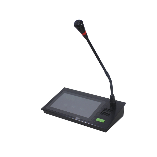 IP SIP Network Paging Microphone with Touch Screen for PA System Meeting Room Conference System
