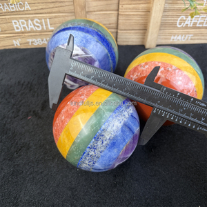Prix d'usine, sphère de cristal de guérison naturelle, boule spirituelle des sept chakras, cadeau d'affaires, lumière pour la méditation - Product Image 4