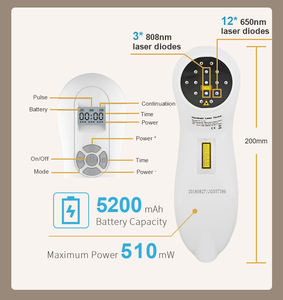 Soins à domicile usage personnel Portable infrarouge bas niveau <span class=keywords><strong>Laser</strong></span> thérapie dispositif 650nm 808nm pour la cicatrisation des plaies équipement de physiothérapie - Product Image 3