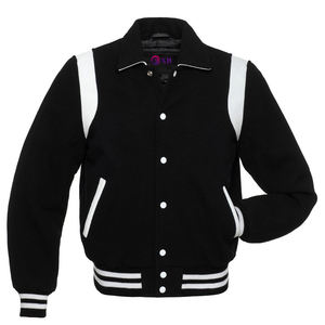 Retro heren zwart grijs honkbal wollen leren streetwear jassen windjack losse jas casual varsity jacks - Product Image 1