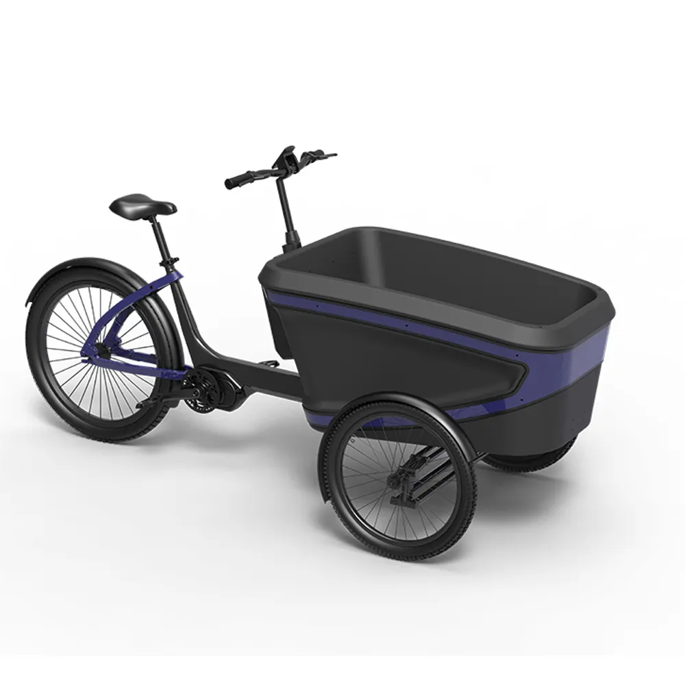 Kuake จักรยานไฟฟ้า3ล้อสำหรับผู้ใหญ่48V 350W 2022คาร์โก้ขายดี