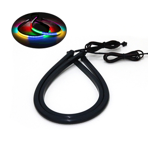 Rénovation universelle de <span class=keywords><strong>voiture</strong></span> de fumée néon flexible étanche <span class=keywords><strong>avec</strong></span> bande de tube LED Switchback DRL - Product Image 1