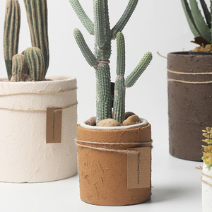 Pots de fleurs en céramique de style nordique pour plantes succulentes, design minimaliste moderne, trou de drainage, inspiration vintage unique - Product Image 3