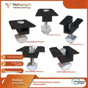 Gancho Deslizante de Aluminio Negro en Forma de T con Ranuras Ajustables y Perilla Redonda - Product Image 4