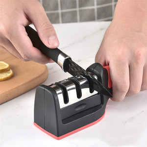 Afilador de Cuchillos Profesional, Herramienta de Afilado Rápido para Cuchillos y Tijeras, Afilador Manual de Tres Etapas para el Hogar - Product Image 3