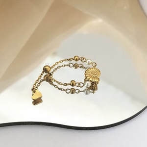 Mới Đến Vỏ Thép Không Gỉ Hình Dạng Mở Vòng Không Thấm Nước Có Thể Điều Chỉnh Ốc Biển Liên Kết Chuỗi Nhẫn Cho Cô Gái - Product Image 6