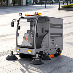 Balayeuse industrielle commerciale mécanique entièrement fermée CleanHorse M11 Ride-On, nouvelle, avec batterie 48V200Ah, <span class=keywords><strong>nettoyage</strong></span> 1500-2300mm - Product Image 5
