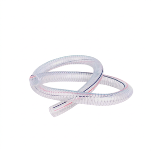 Tuyau d'irrigation en PVC renforcé de fil d'acier transparent industriel de 3/4 pouce, 50 m, résistant aux produits chimiques, haute pression, usage intensif - Product Image 1