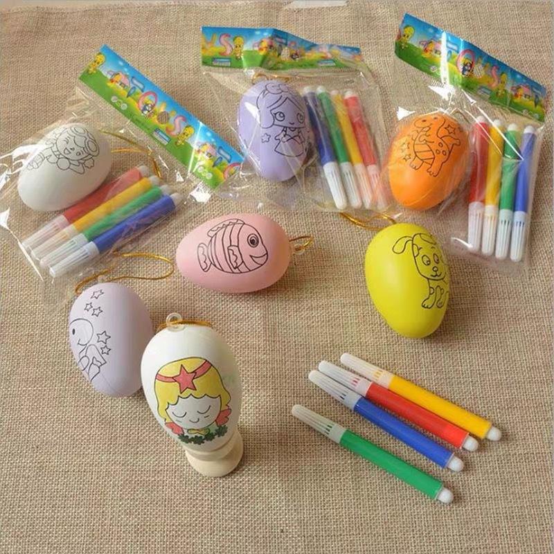 Gold wire rope color eggs (with 4 watercolor pens)