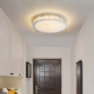 Plafonniers ronds de chambre à coucher LED simples à montage en surface de lampe en cristal de nouveau design pour le salon - Product Image 1