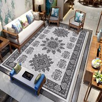 Tapis imprimé à motif persan, antidérapant, tapis décoratif pour salon, tapis lavable