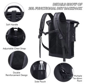 <span class=keywords><strong>Mochila</strong></span> Impermeable de PVC de 20L con Logotipo Personalizado Fu Hong, <span class=keywords><strong>Mochila</strong></span> Unisex de Moda con Cierre Enrollable, Fácil de Usar, para Senderismo y Escalada - Product Image 2